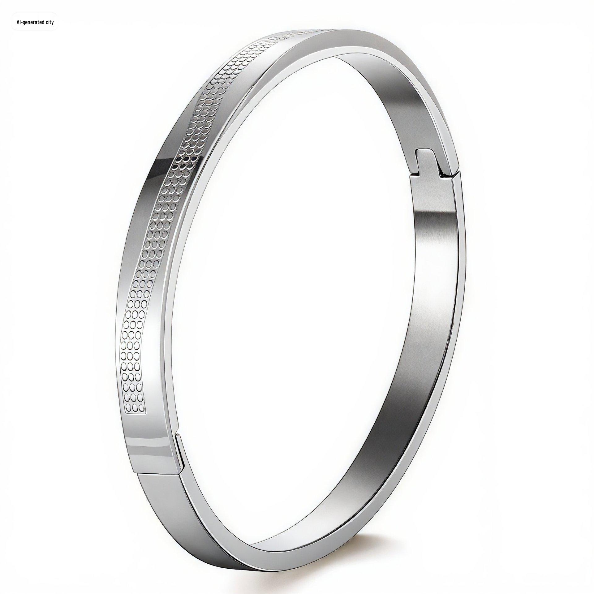 Titanium Steel  I LOVE YOU  Etched Couple s Bracelet