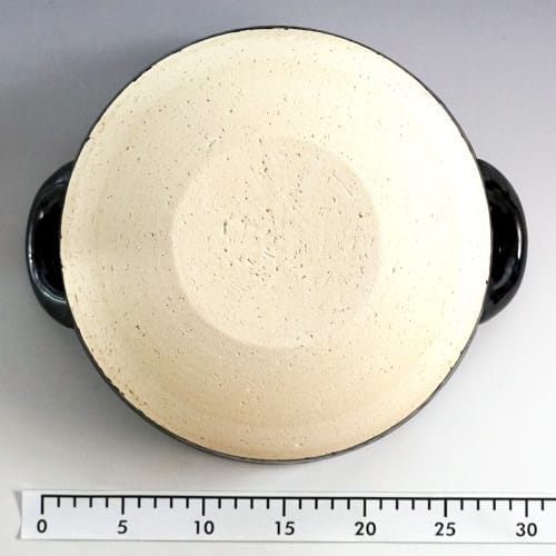 Nagatani-en Healthy Earthenware Steamer, Medium, 27 cm, 2000 ml Capacity, Serves 2-4, Direct Heat Only, Black, Iga-yaki, Made in Japan, ZW-22