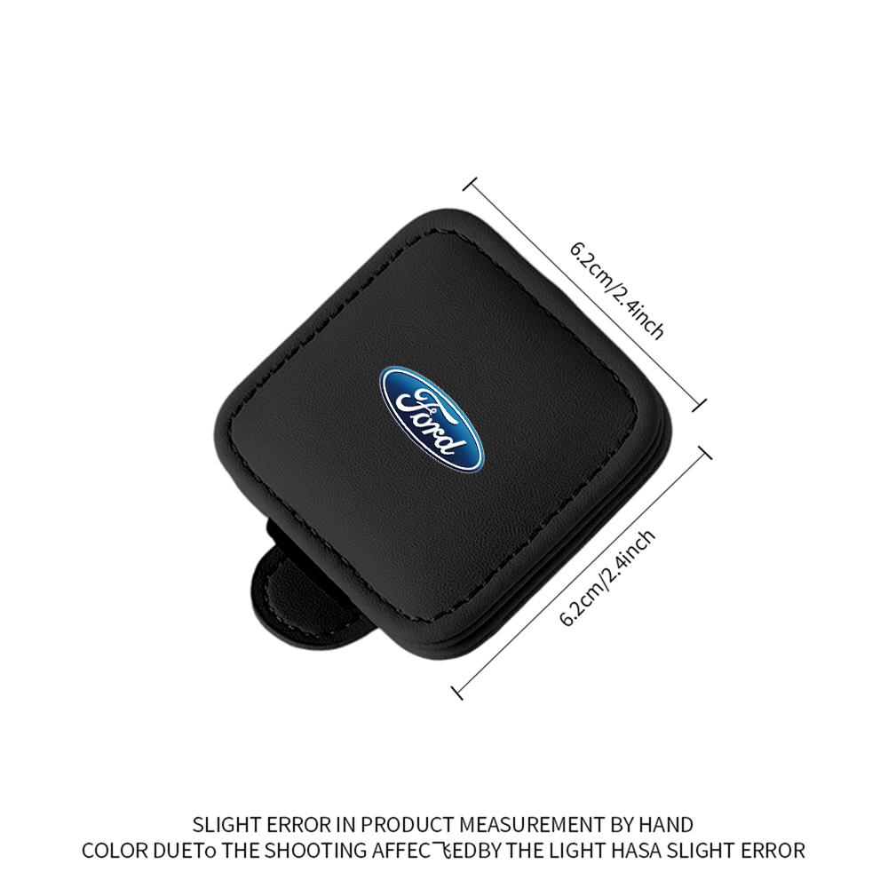 ENNG2 1PCS Car Glasses Clip Sun Visor Logo Accessories for Ford STRACING Focus Fiesta Mondeo Fusion Shelby Edge Kuga Ecosport Mustang