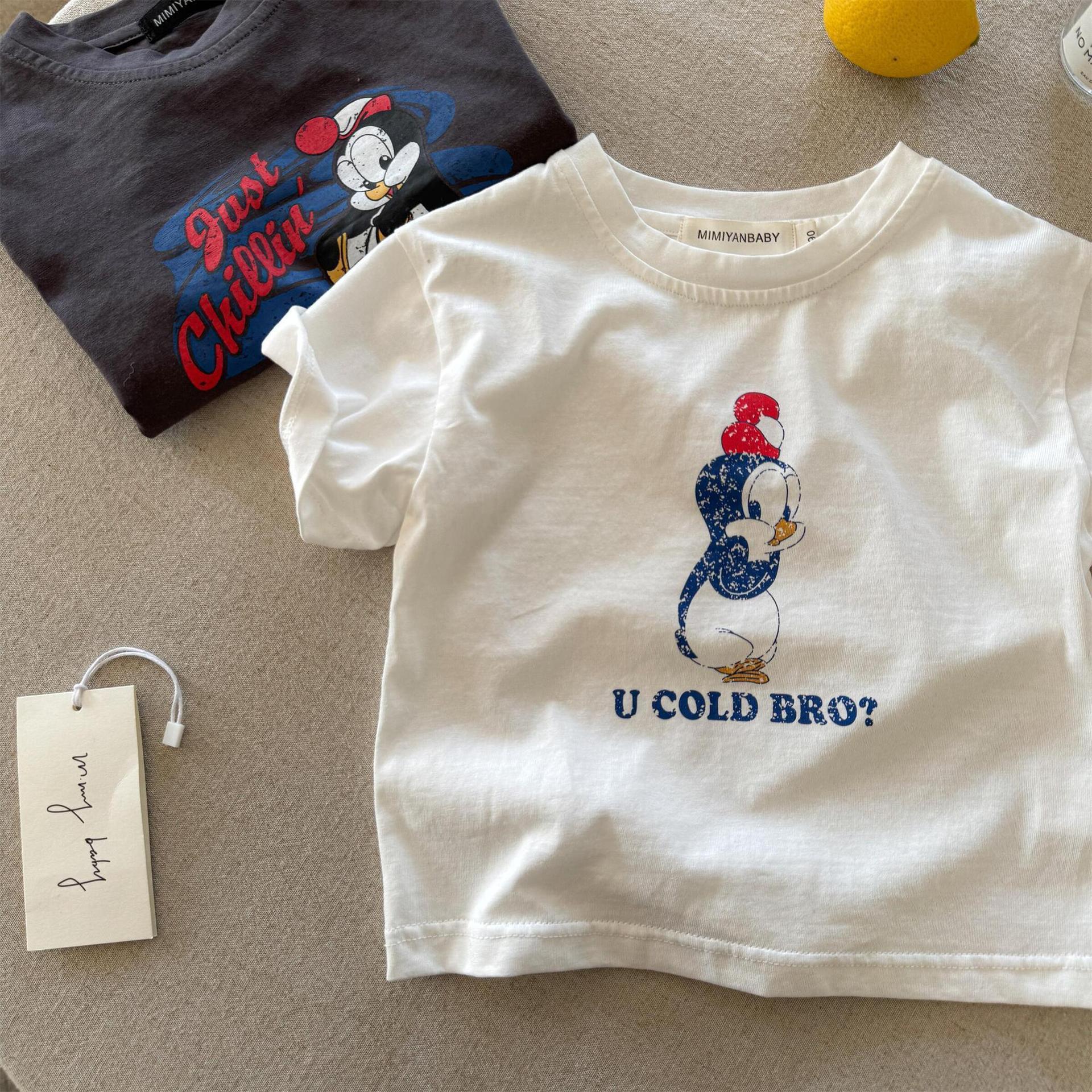 Summer Girls Cotton Cartoon Short Sleeve T Shirt Cute Baby Toddler Top 80