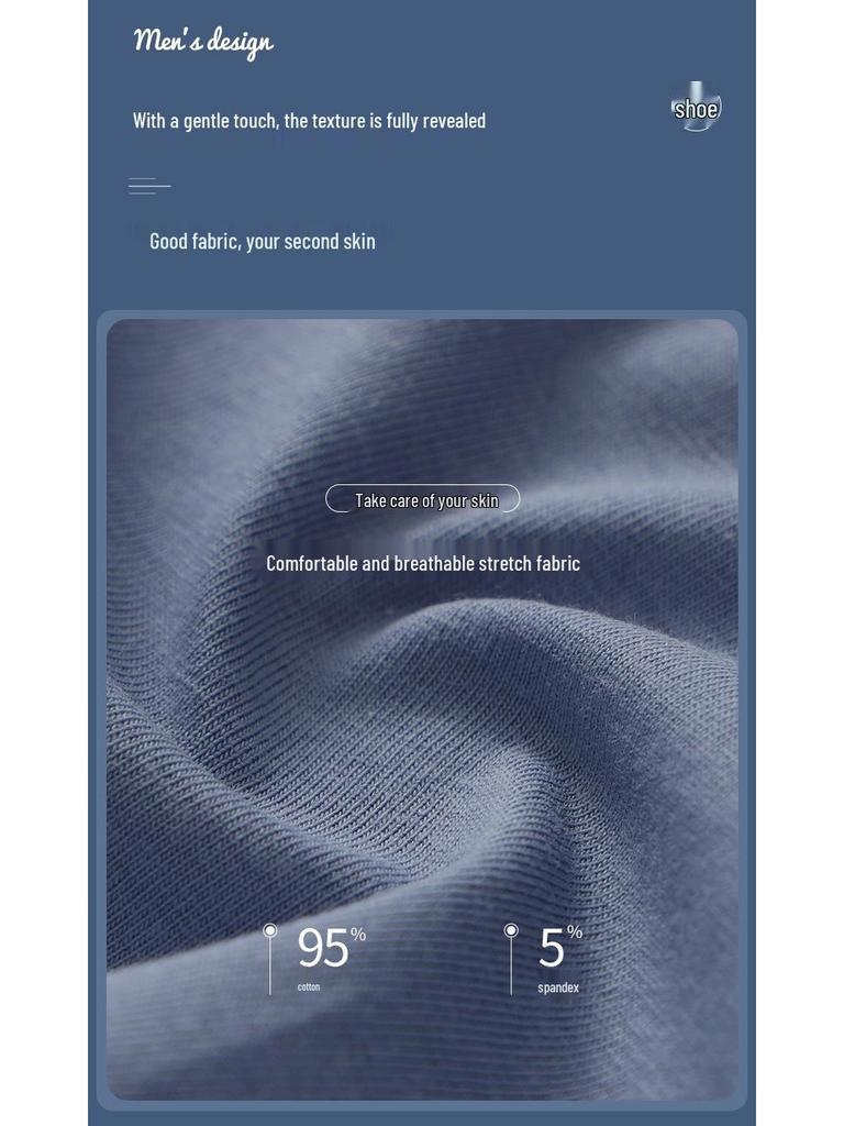 Men's Color Block Low-Rise Boxer Briefs - Cotton Sports Fitness Underwear