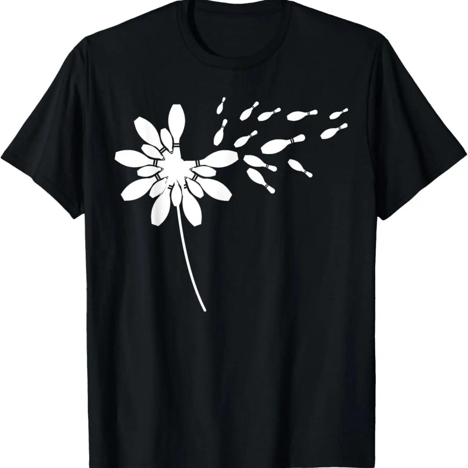 

Dandelion Bowling Pin Shirt for Bowling Player _ Bowling T-Shirt XXXXXL чёрный