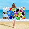 S-Sprunki Phase 6 All Characters Rainbow Cloud Cute Cartoon Kids Beach Towel Microfiber Quick Dry Soft Bath Towel For Pool Beach