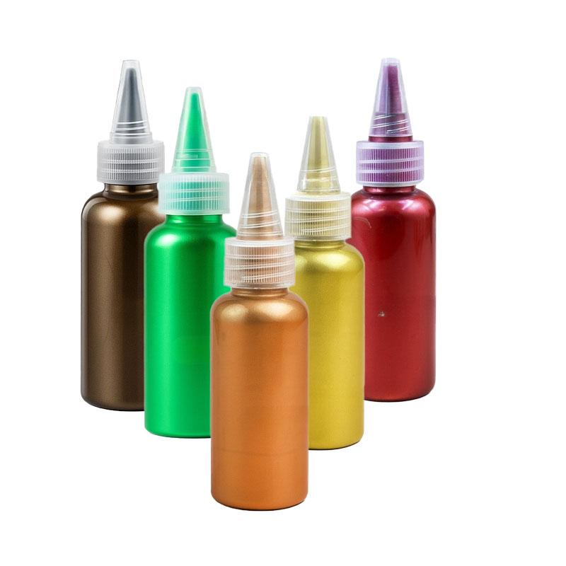 50ml Perleťová akrylová barva Voděodolný kovový umělecký pigment v mačkací lahvičce Potřeby pro DIY řemesla Malování na plátno