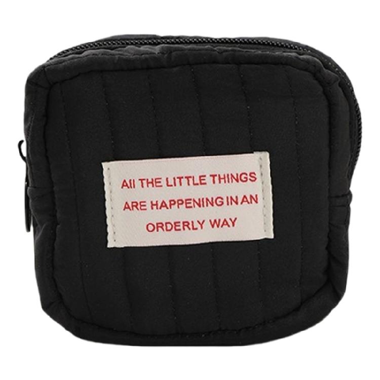 

Aesthetic Cosmetic Bag Square Makeup Bag Korean Styles Skincare Organisers Toiletry Bag Travel Storage Bag Wash Bag чорний