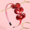 1/4pcs Sequin Heart Headbands for Women Valentine's Day Heart Shaped Hairbands Kids Girls Headband for Party Hair Accessories