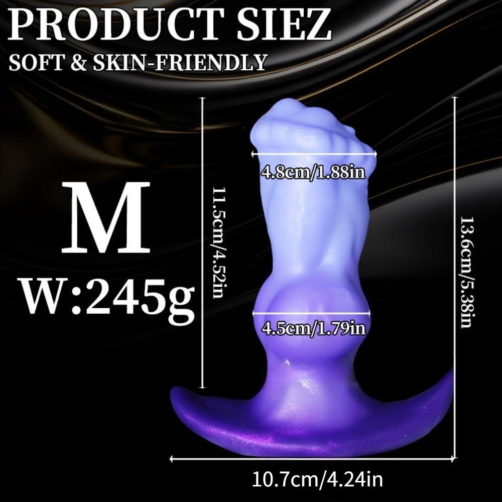 Large Head Liquid Silicone Anal Plug - Realistic Dildo Butt Plug for Men Women, Gradual Stretching Adult Sex Toy
