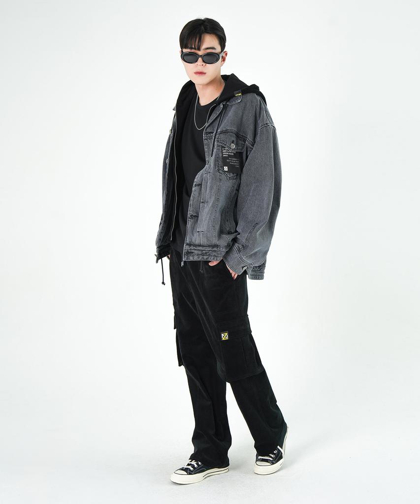 Znuz Coz Hooded Denim Jumper - Gray