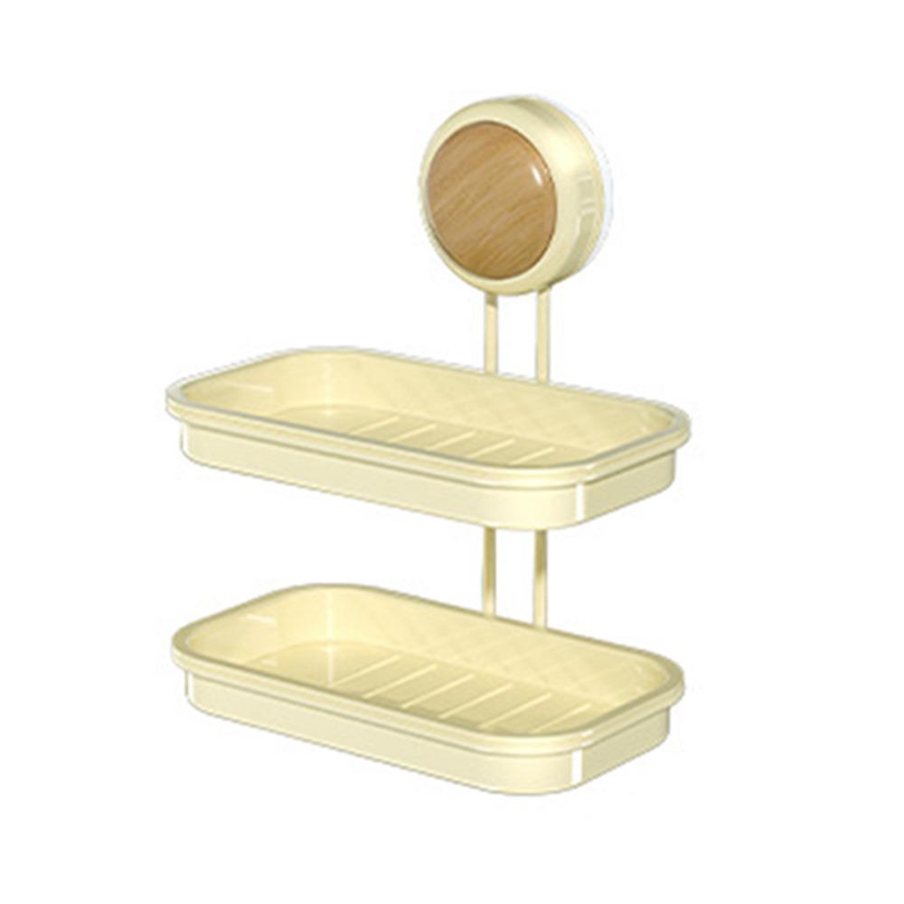 Detachable Suction Cup Soap Dish Non-Slip Wall Mounted Soap Rack No-Drill Soap Drain Box  Hotel