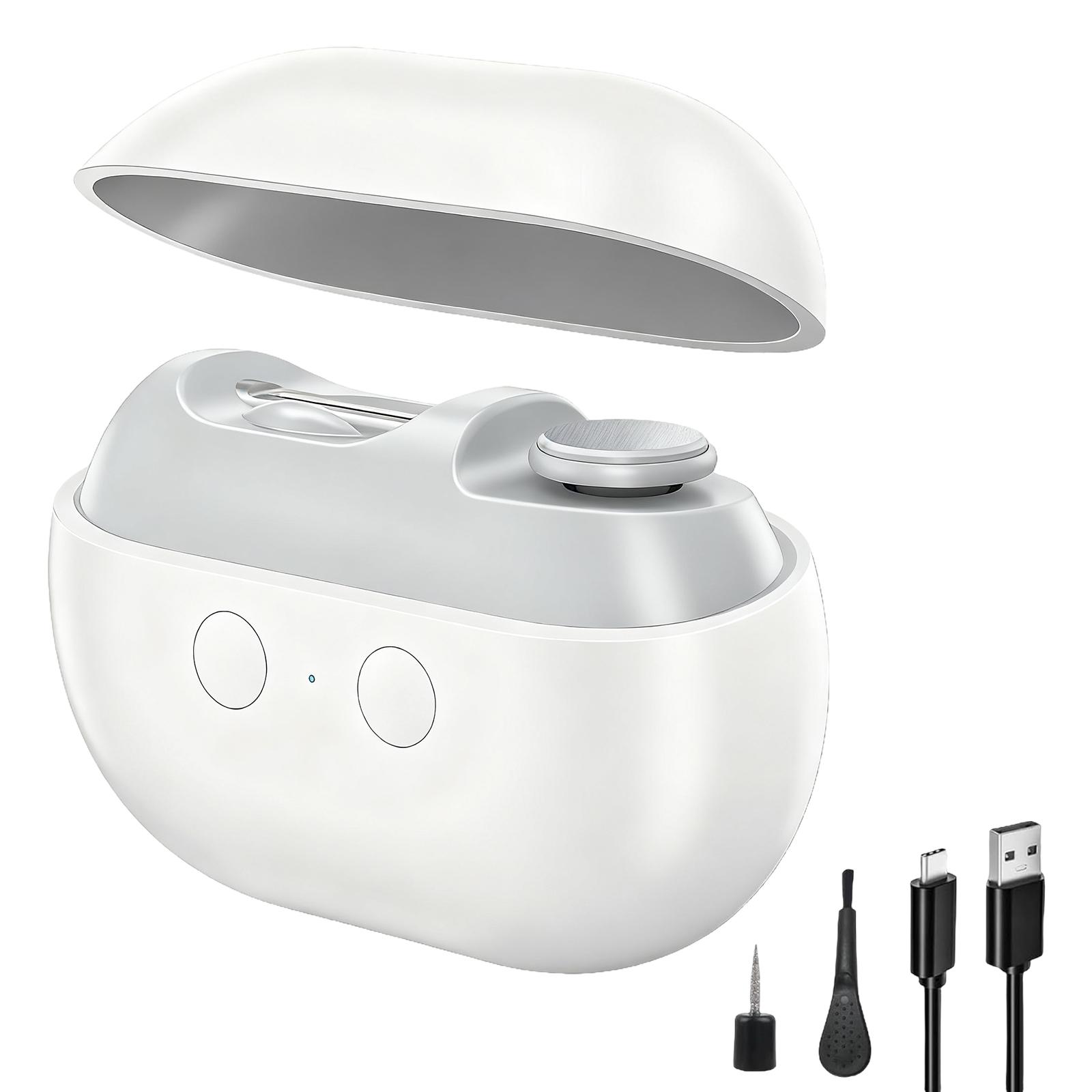 

Automatic Fingernail Cutter Type-C Charging Electric Manicure Nail Trimmer with Light Safety Nail Clipper for Men Women білий