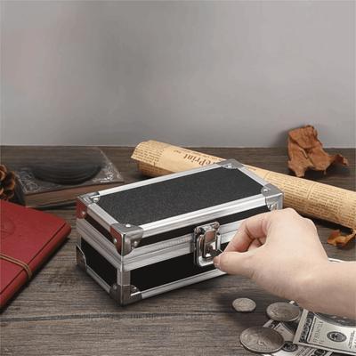Drop-Resistant Aluminum Suitcase Lockable Design Metal Briefcase Portable Toolbox  Jewelry Storage