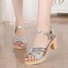 sandalias women classic light weight peep toe silver sexy high quality sandals lady casual golden comfy heel sandal shoes ab553