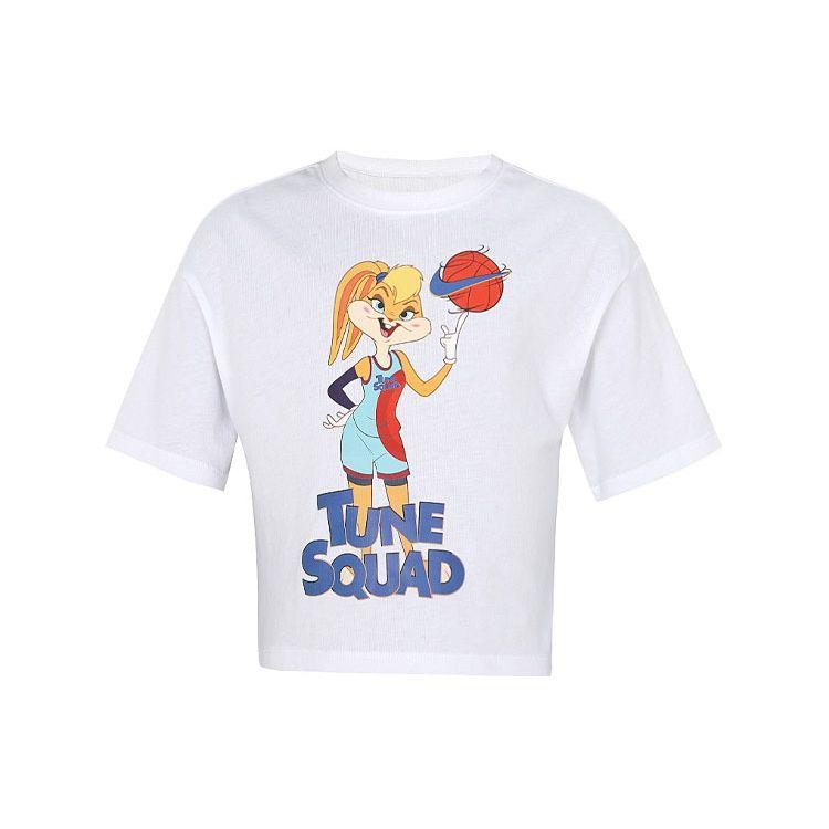 

Nike Kids Sports Casual Printed Crew Neck Short Sleeve T-Shirt Kids Tops White DO9125-001 S
