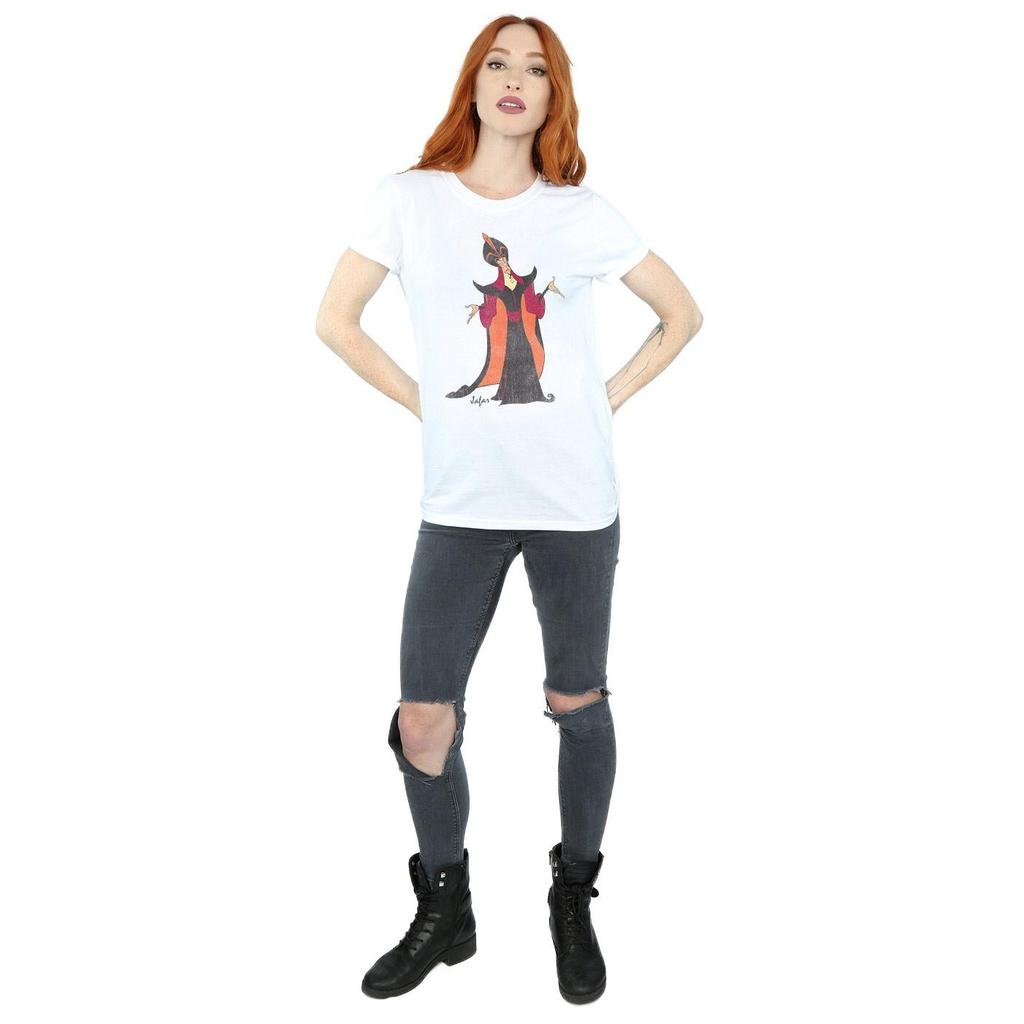 Disney Womens/Ladies Aladdin Classic Jafar Cotton Boyfriend T-Shirt