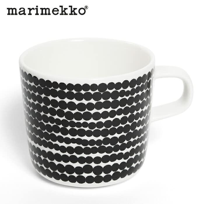 Marimekko Siirtolapuutarha Coffee White and 063292 190 Mug, 200ml, Black, [Used]