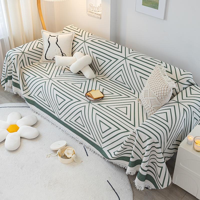 

INS Стильный тканевый чехол для дивана Four Seasons, универсальный нескользящий чехол на сиденье, скандинавский простой универсальный универсальный чехол для дивана, полотенце, одеяло 180*130cm