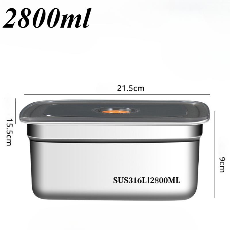 Paslanmaz Çelik Bento Kutusu Sızdırmaz Buzdolabı Dondurucu Saklama Kutusu Mutfak Aksesuarları