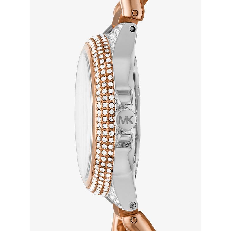 Michael Kors Mini Camille Pavé Two-Tone Curb-Link Watch MK6843