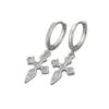 Fashionable Cross Drop Earrings For Women With Rhinestone Zirconia Personalized Ear Studs Jewelry