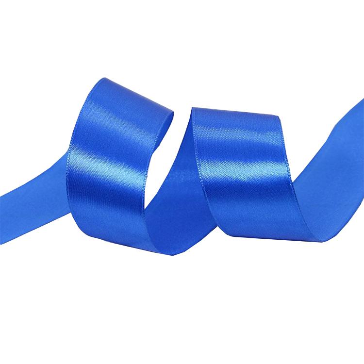 Factory Wholesale 1.5 Inches Single Sided Pastel Satin Ribbon Decorative Polyester Fabric Solid Logo Hair Gift Decoration