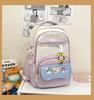 School Bag Contrasting Color Cartoon Large Capacity Multi-compartment School Bag Versatile High Value Backpack Simple Leisure Travel Bag