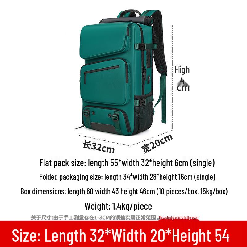 

Large Capacity Lightweight Multifunctional Backpack for Hiking, Sports, and Travel - Unisex Design for Women and Men 56-75L зелёный