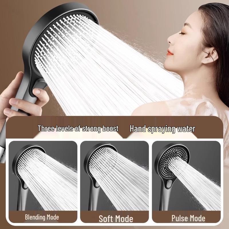 German Style Brass Wall-Mounted Shower Set with Hand Spray