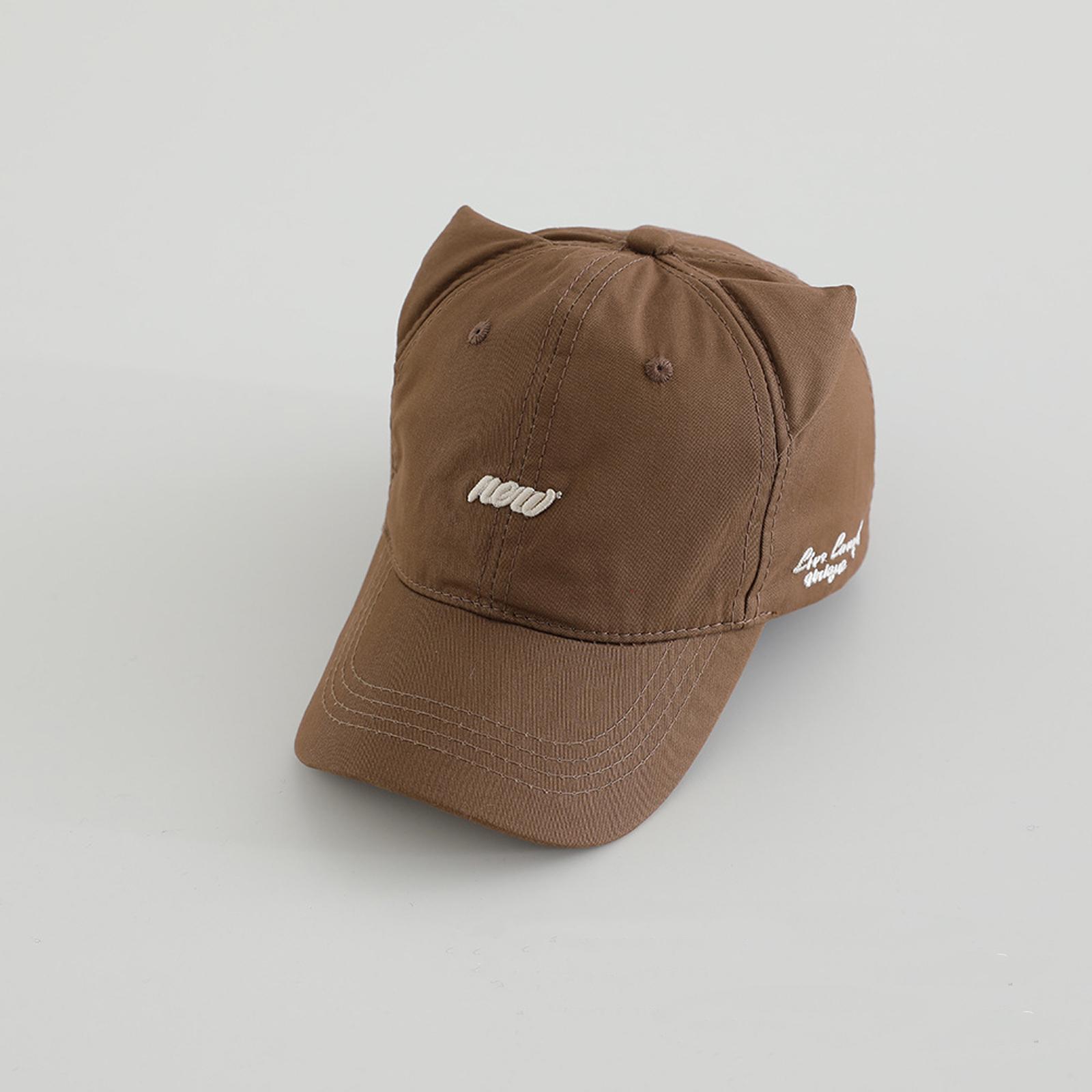 

Washed Baseball Cap Fashion Sun Hat Peaked Cap One Size кавовий