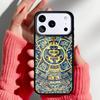 Mayan Calendar Wood Pattern Phone Case for iPhone 17 16 15 14 13 Pro Max Back Cover for 12 11 Pro Coque