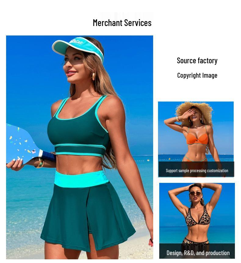 2025 European & American Style Women's Split Bikini Swimwear