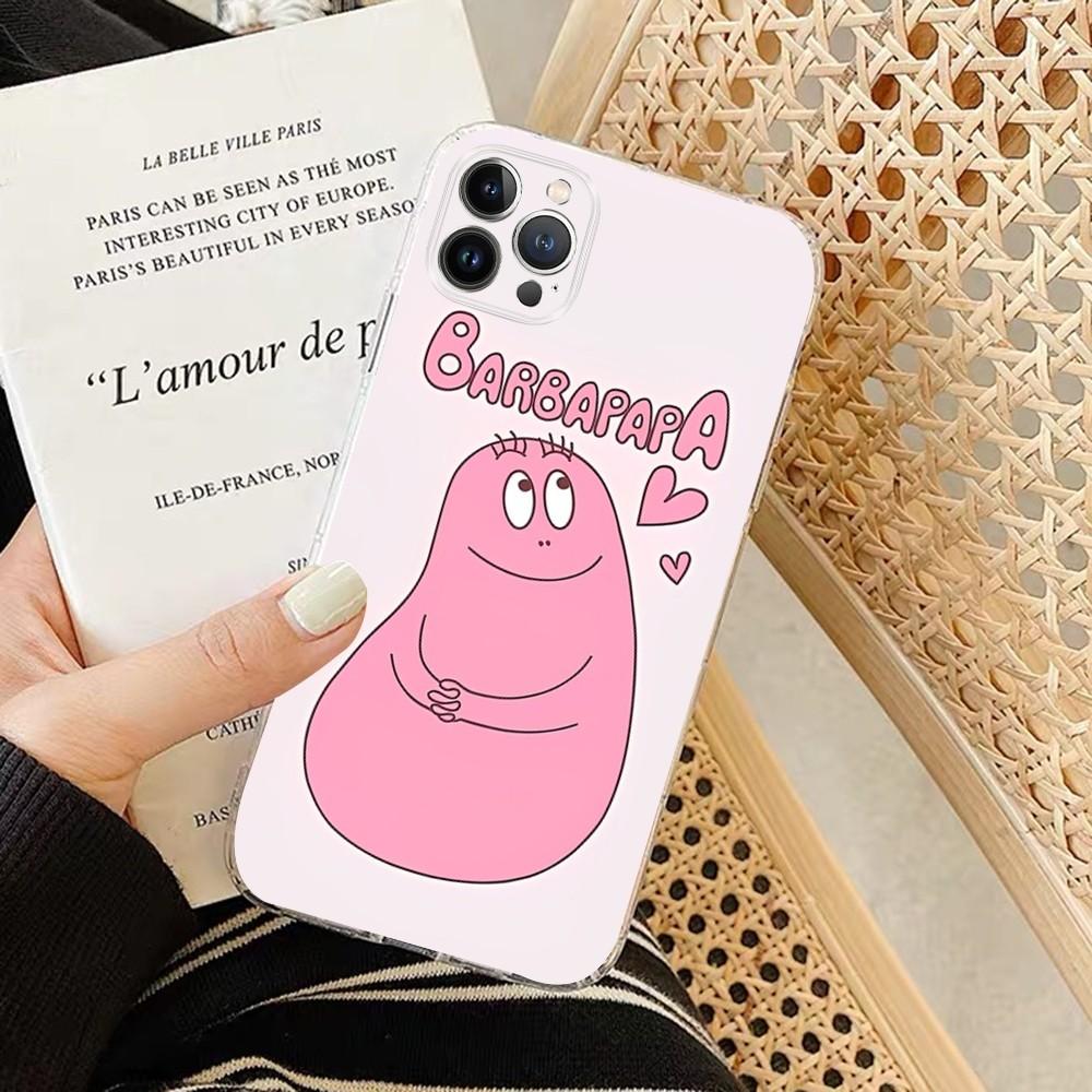 Cartoon Barbapapa Phone Case For iPhone 14 13 12 Mini 11 Pro XS Max X XR SE 6 7 8 Plus Soft Silicone Cover