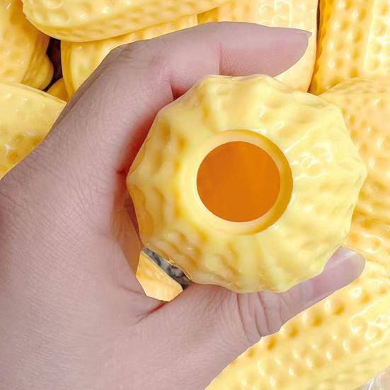 Großes weiches Erdnuss-Quetschspielzeug mit Deckel, langsam aufsteigend, TPR-Stressabbauer, realistisch geformtes Lebensmittel-Fidget für Kinder und Erwachsene, süße Schreibtischdekoration, Angstlinderung