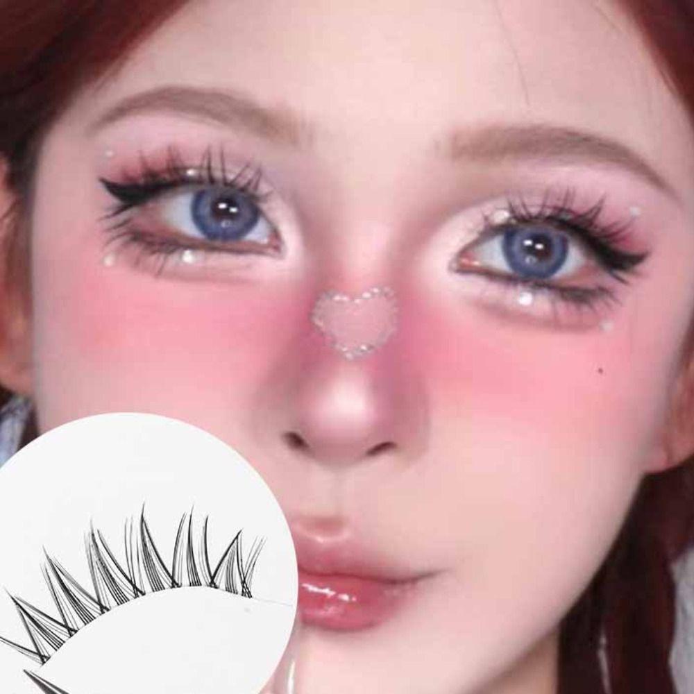 Lashes Extension Fluffy False Eyelashes DIY Thick Curled Up Eyelashes  Women/Girls