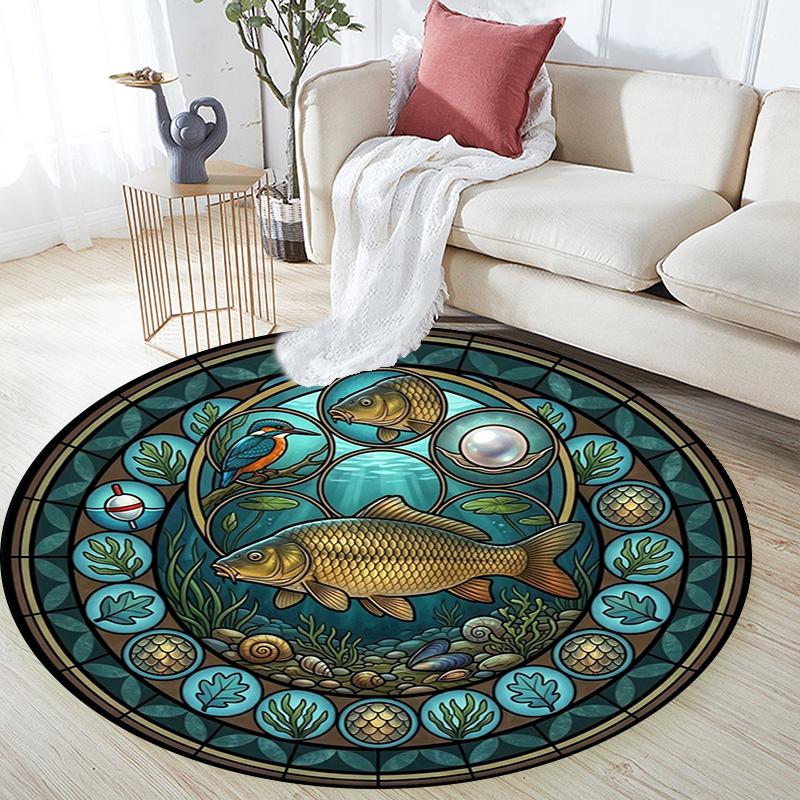 Festival Symbols Round Area Rug Under Office Chairs Bedroom Living Room Home Decor