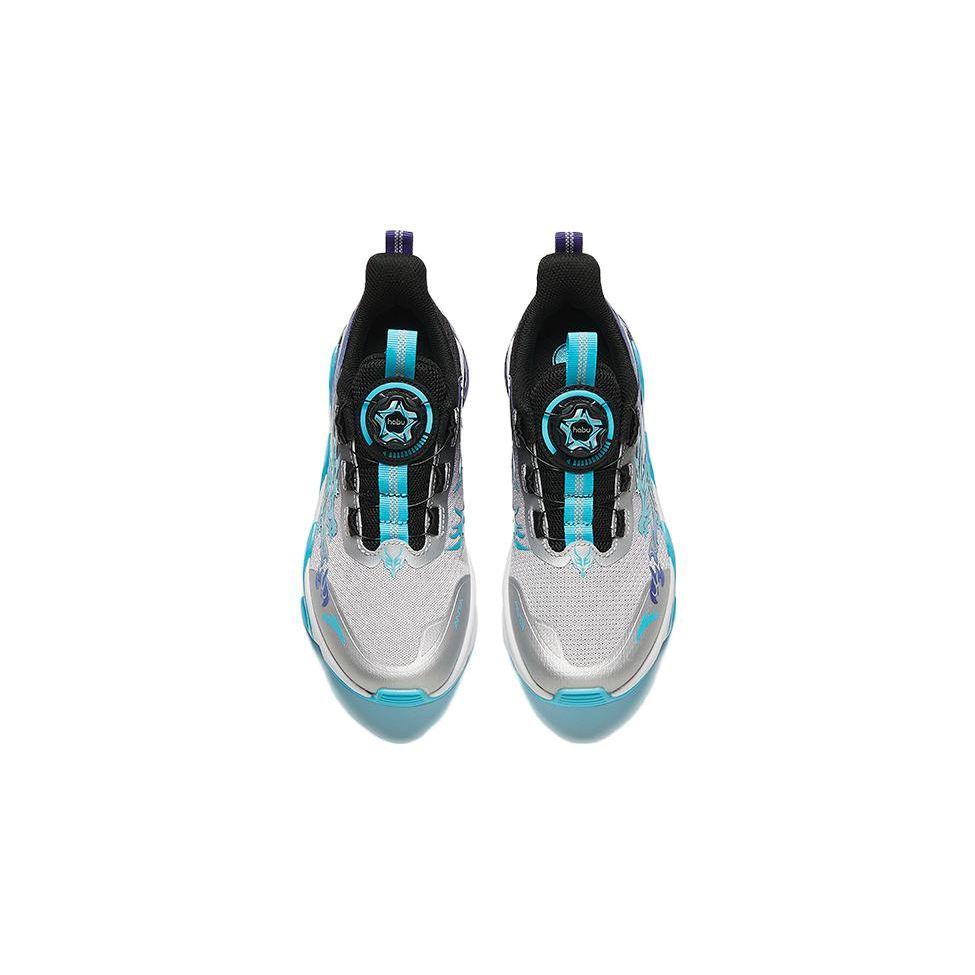 Anta Kids Red Flame Versatile Comfortable Non-Slip Shock Absorbing Wear-Resistant Low-Top Running Shoes Kids Running Shoes White Gray Blue 312415511-3