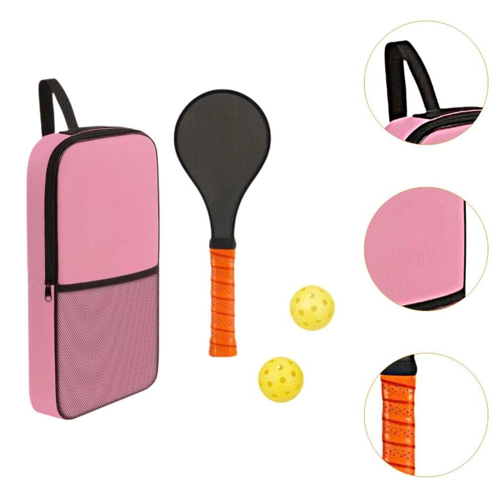 Zipper Closure Pickleball Paddle Bag Large Capacity Pickleball Racket Bag  Home Fitness