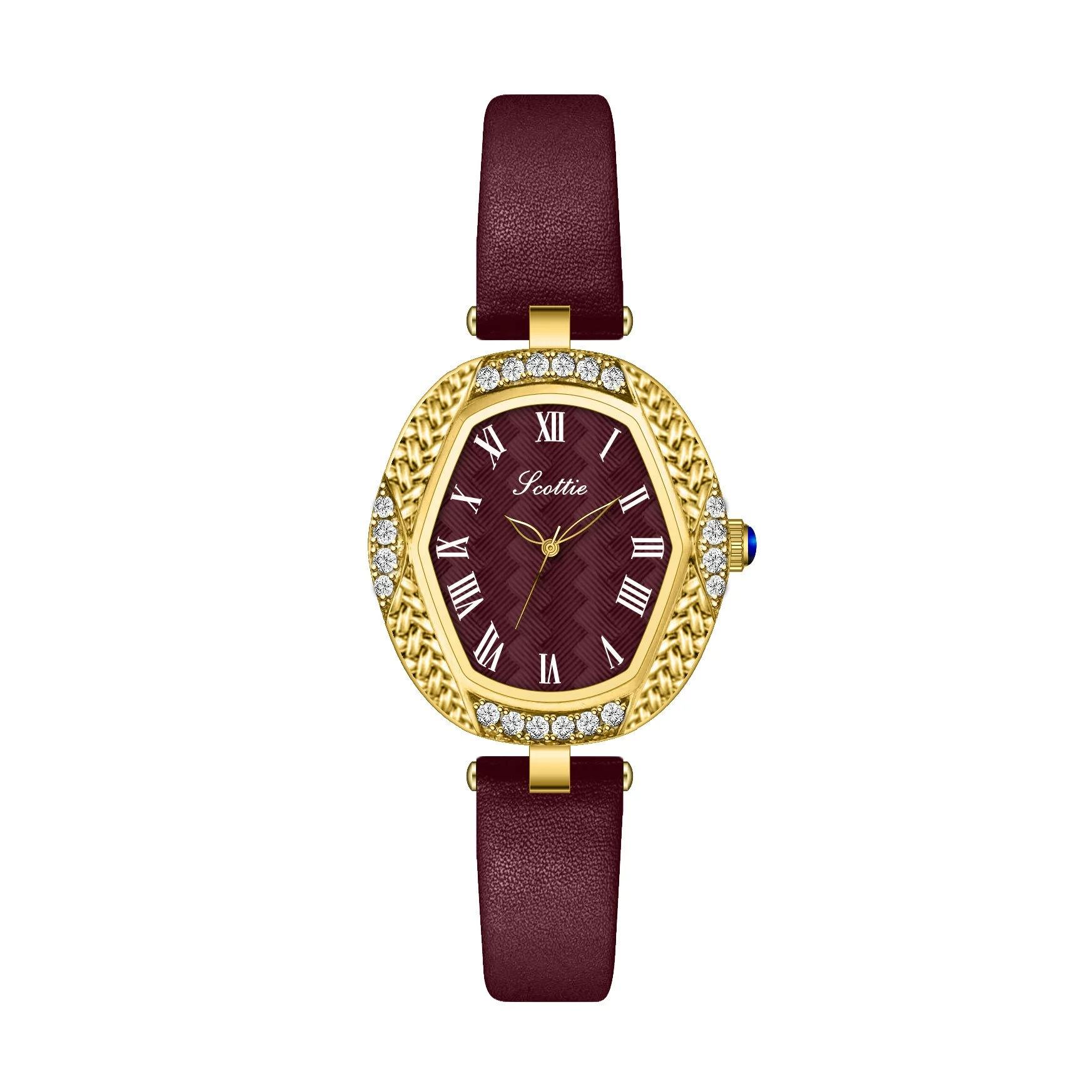 9793B Rhombus Medieval Watch Small Dial Thin Strap Women S Watch