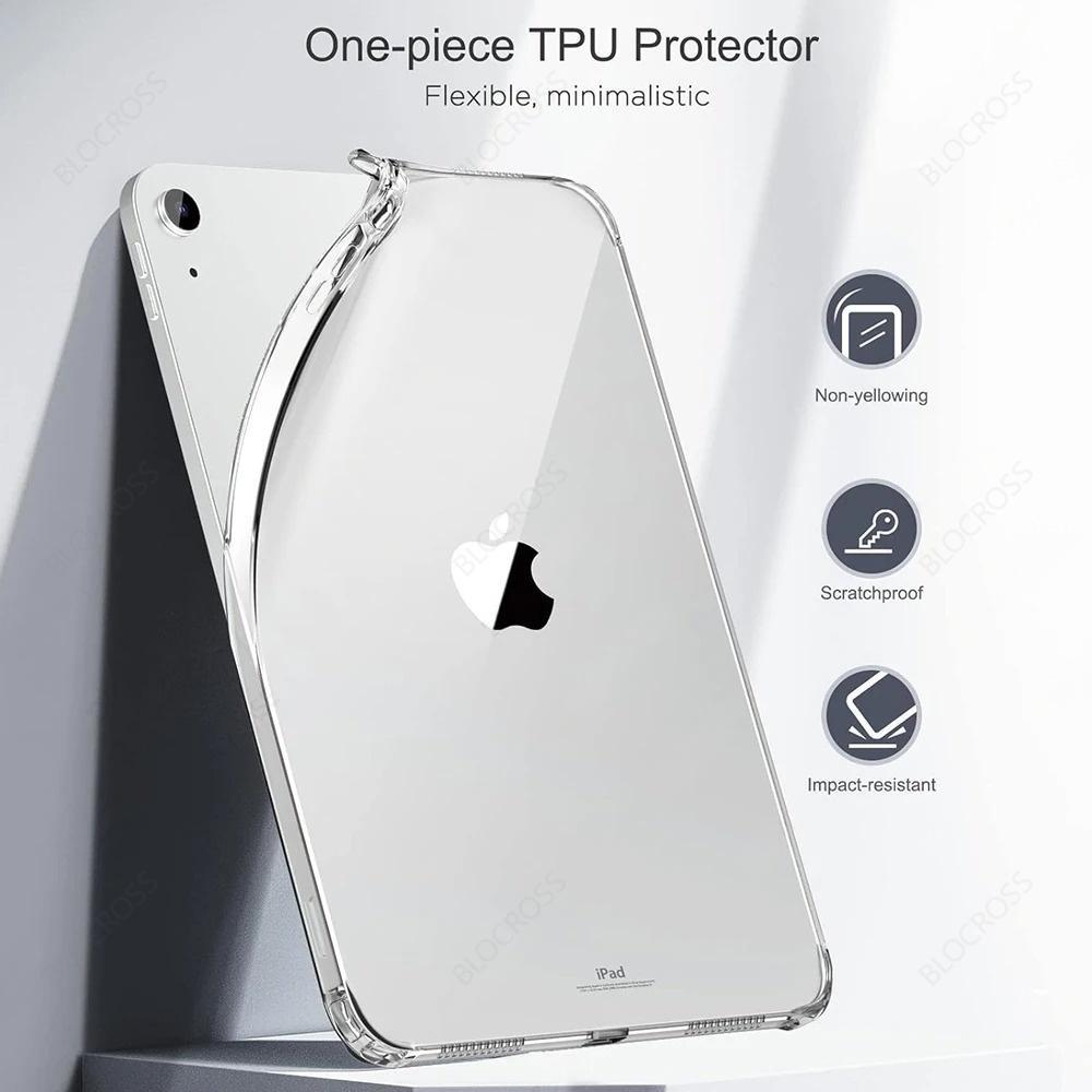 Transparent TPU For iPad Pro 11 12.9 13 Air 10.9 11 13 10th A16 10.2 10.5 9.7 Mini 6 7 5 4 Silicone Soft Airbag Cover -drop