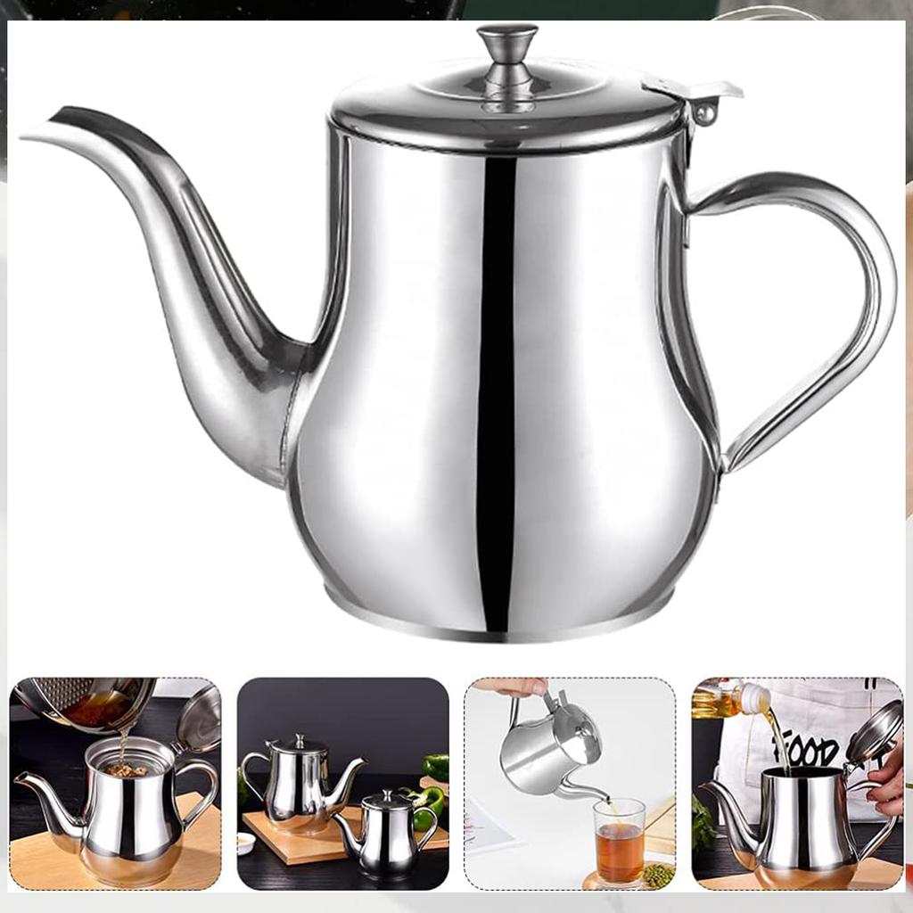 Stainless Steel Lubricator with Filter Screen Oil Strainer Pot Olive Oil Dispenser With Dust Proof
