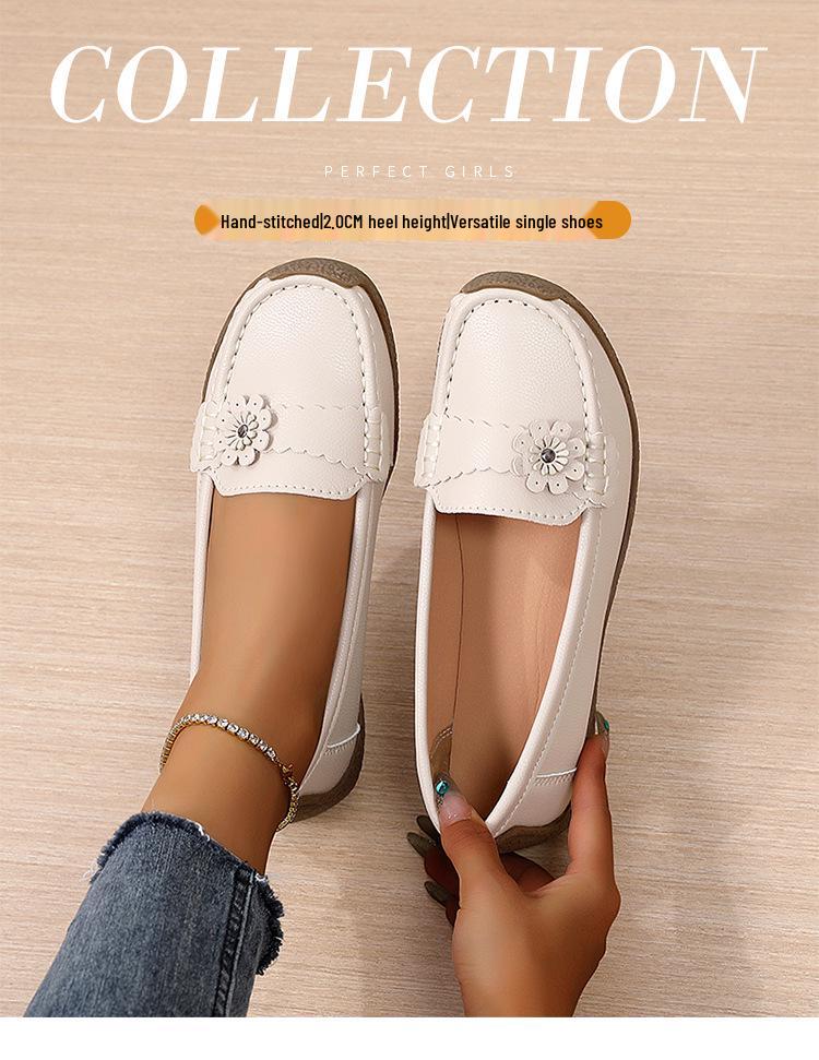 2024 Spring Women's Soft Sole Loafers: Comfortable, Flat, Casual Plus Size Bean Shoes
