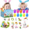 12Pcs Prefilled Easter Eggs Easter Basket Stuffers Colorful Easter Egg Filler with Building Blocks for Boy Girls Easter Egg Gift