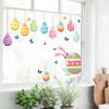 Easter Eggs and Bunny Static Cling Window Stickers Double Sided No Glue for Shop Window Home Decor Removable Reusable