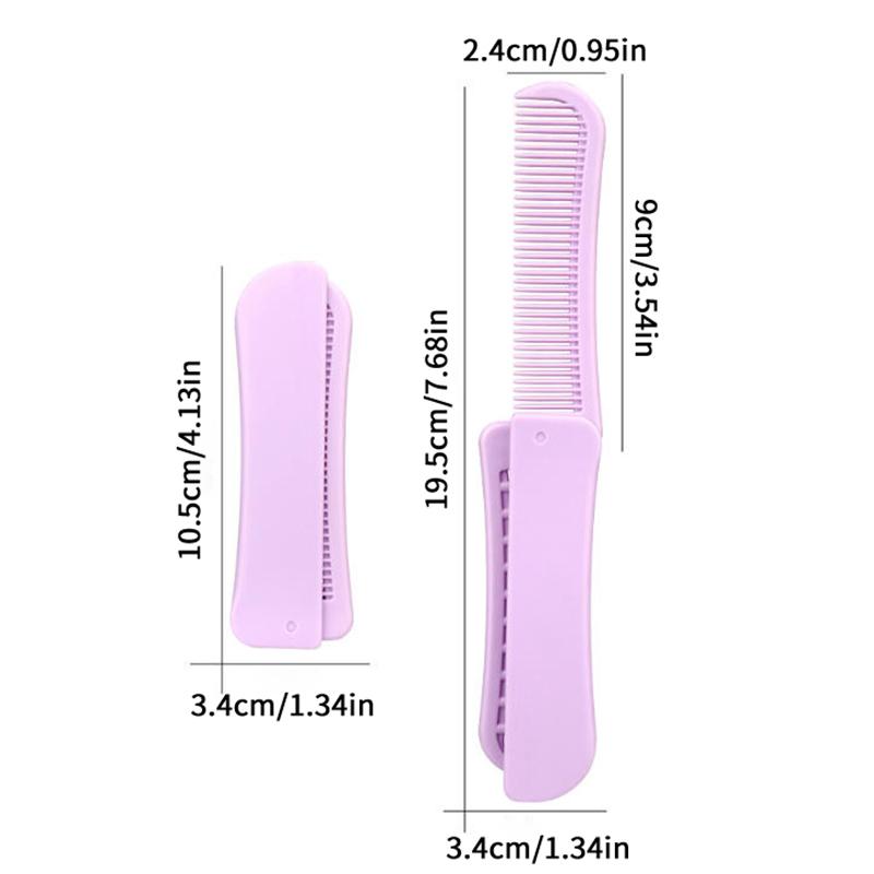 Portable Travel Folding 2-In-1 Brush Anti-Static Styling Comb Professional Hair Styling Tool Special For Real Hair Wigs