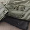 Herren Vintage Armeegrün Gewaschene Baumwollhemdjacke - Schwergewicht, Lockere Passform, Lässige Arbeitskleidung für Frühling und Herbst
