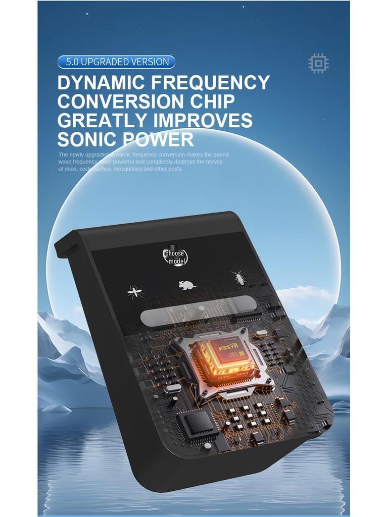 2025 USB Akıllı İnvertör Ultrasonik Çok Fonksiyonlu Ev Tipi Kemirgen & Böcek Kovucu