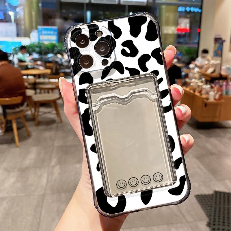 

Wallet Card Holder Clear Soft Case For iPhone 16 Pro 15 13 14 12 11 Pro Max XS XR X 8 7 Plus SE Transparent Card Slots Cover For iPhone 7-8 Plus
