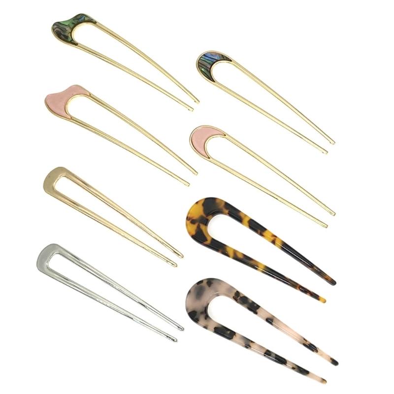 Unique Hair Fork Large French Metal Hair Clip For Women Elegant Bun Styling Hair Pins Vintage Hairstyle Accessories