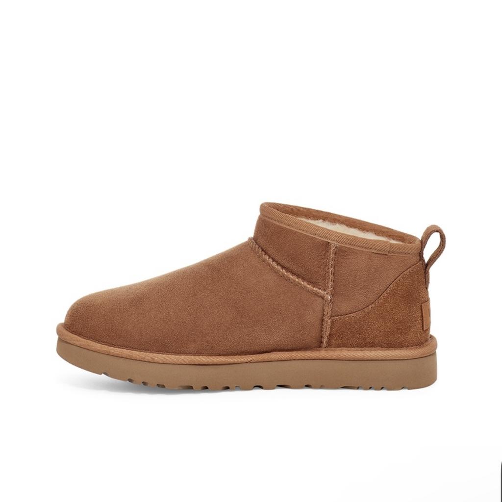UGG CLASSIC ULTRA MINI Sheepskin Snow Boots Women's Brown 1116109-CHE(Team186-)