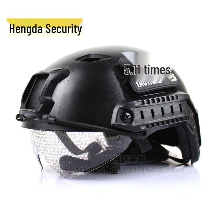 BJ Version Tactical Helmet with Windshield and CS Rail for Military Enthusiasts