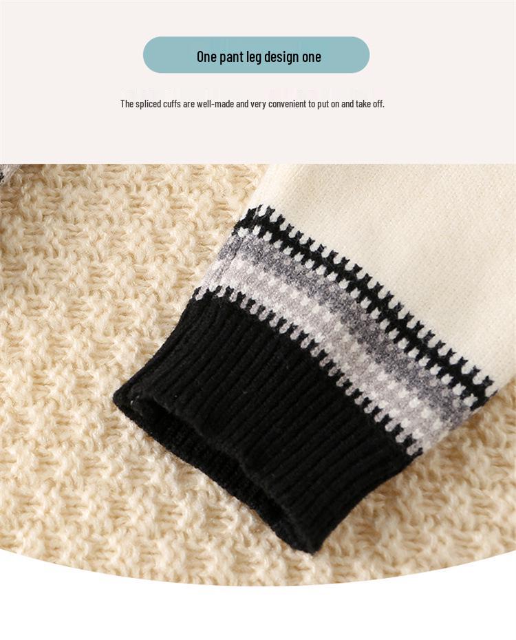 Baby Boy Autumn/Winter Knit Sweater Romper - Stylish and Cute Bodysuit